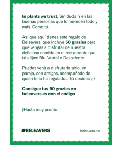 Tarjeta Regalo Beleavers